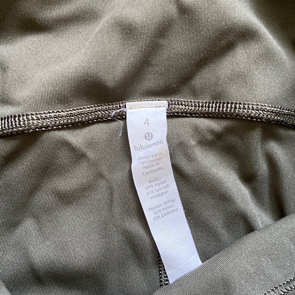 Lulu lemon swift speed high-rise leggings, dark green, size:4, worn twice